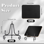 12 Pcs Mini Chalkboard Signs for Food Labels 4"x3"Small Chalkboards-Label with Metal Stand Buffet Food-Signs for Party Mini Chalkboard Signs with Stand for Party Bakery