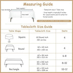 MYSKY HOME Table Cloth 60x120 in Rectangle Table, Heavy Duty Cotton Tassel Linen Look Waterproof Tablecloths Farmhouse Tablecloth Wrinkle Free Table Cover with Tassels for Kitchen Dining, Party