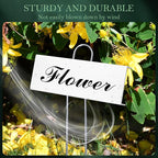 30 Pack Metal Plant Labels for Outdoor Garden Waterproof Plant Markers, Labels Garden Markers for Seedlings Herbs Vegetable Greenhouse Gifts with Pen - White