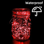 LAMPHOME 20 Pack Fairy Lights Battery Operated String Lights, 20 LED on 6.6FT Silvery Copper Wire, Firefly Fairy String Lights for Wedding Party Mason Jar Christmas Decorations Bedroom Decor(Red)