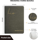 Wedding Vow Books His and Hers, Wedding Registry Gifts Ideas for Bride & Groom,Wedding Essentials