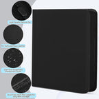 Trading Card Binder 12 Pocket, Zipper Binder Card Album Holds 720 Cards, 30 Pack Acid-Free Pages with Side Loading, Premium Leather Cover Card Folder for TCG/MTG/Sports Cards Collection, Black
