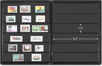MUDOR Stamp Collecting Album, 6 Rows Pockets Stamp Book for Collectors, 10 Sheets Stamp Stockbook
