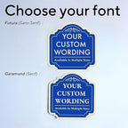 Stylish Blue Aluminum Metal Signs, 24x24, Personalized Driveway Sign Customization, USA Made