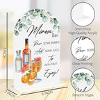 Mimosa Bar Sign for Wedding Acrylic Arch Wedding Bridal Shower Baby Shower Welcome Table Signs for Ceremony and Reception Decor Mimosa Bar Supplies 7 x 5 Inches