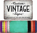 D-Story Personalized Metal Sign, 12.0 inches x 8.0 inches, Modern Decorative Signage, Custom Text, Rust and Fade Resistant, Office, Home, Delivery Signs