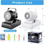 SHCKE Automatic Bubble Machine 10 Holes Bubble Blower,Plug in or Battery Operated Portable Bubble Maker,20000+ Big Bubbles Per Minute Bubbles for Outdoor Wedding Birthday Easter Party
