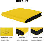 Premium 1000+ Pockets Card Binder,16 Pockets Trading Card Binder Ringless Side Loading Trading Card Album Folder for TCG -Yellow