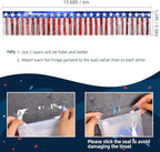 Mega-L 4th of July Decorations 2Packs 39 Feet Foil Fringe Garland Tinsel Streamers, Red White and Blue Star Metallic Hanging Backdrop Banner Table Skirts for Parade Floats Memorial Day Patriotic Party