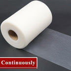 Ivory Tulle Fabric Rolls 6 Inch by 200 Yards (600 feet) Fabric Spool Tulle Ribbon for DIY Ivory Tutu Gift Wrapping Baby Shower Birthday Party Wedding Decorations Craft Supplies