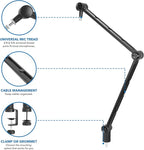 MOUNT-IT! Adjustable Microphone Boom Arm [3/8’’ to 5/8’’ Screw Adapter] Suspension Scissor Mic Stand, Desk Mount For Blue Snowball, Yeti, & Other Studio and Gaming Microphones (With Cable Management)