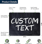 Custom Sign, Custom Street Sign, 11 Font Colors, 13 Font Styles, 4 Hole Options, 22 Sizes, 18x24 Inches, Rust Free DiBound, Fade Resistant, Made in USA by My Sign Center (Chalkboard Black)