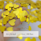Heart Confetti Valentine's Day Table Confetti Metallic Foil for Party Wedding Happy Birthday Baby Showe Bridal Shower Festival Theme Party Decorations Supplies(Gold)