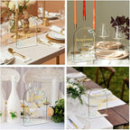 4-Piece Acrylic Wedding Sign Set for Ceremony & Reception - 5x7 Inch clear Guest Book, Cards & Gifts, Please Sign Our Guest Book, Please Take One, In Loving Memory - Wedding Decor Bundle