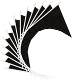 12 Pack Black Pennant Flags Small Mini Hand Held Solid Color Pennant On Sticks Flags with 12.6"Solid Pole & Spear Top,Party Events Celebration,School,Grand Opening,Kids Birthday,Sports Clubs,Flower Pot