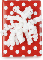 6" Metallic Glitter White Self Adhesive Curly Ribbon Gift Wrap Bows for Christmas, Holiday, Birthday, Wedding, Presents, Party Favors Decorations 6-Count