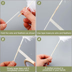 6 Sets Wedding Table Centerpiece Accessories Including 159 Pieces Natural Ostrich Feather Bulk Plastic Vases and Beads Necklaces for Wedding Home Party Centerpiece Supplies(White)