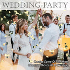Oning 20+ Cups of Mix Dried Bio Flower Rose Petals Confetti, 2 QT Ivory White Roses & Eucalyptus Leaves, Real Petals for Wedding Parties Romantic Gifts