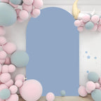 Wedding Arch Cover Dusty Blue Arches Stand Covers 7.2FT Arch-Backdrop-Cover Spandex Arch Covers Stretchy Backdrop for Wall Panels Chiara Back Drop Cover Baby Shower Balloon Party Decorations