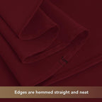 sancua Square Tablecloths 70x70 Inch Burgundy, 2 Pack - Fabric Table Cloth for Square or Round Tables, Washable Polyester Table Cover for Christmas Dinner, Holiday Party, Decorative Display Tables
