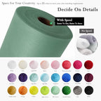 Sage Green Tulle Fabric Rolls 54 Inch by 40 Yards Tulle Bolt Spool for Wedding Decorations DIY Tutu Baby Shower Table Skirt Ceiling Decor Birthday Party Craft Supplies