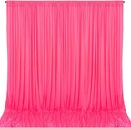 10 x 10 Feet Pink Backdrop Curtain for Partie, Background Curtains for Photoshoot, Birthday, Wedding, Halloween, Thanksgiving, Christmas Day, New Year Party Decorations 5Ft x 10Ft, 2 Panels