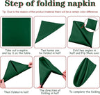 Aneco 12 Pieces Christmas Satin Napkins Soft Dinner Napkins Square Weddings Table Napkins 17 x 17 Inches for Christmas Xmas Party Restaurant Weddings Dinner Decoration (Red, Dark Green)