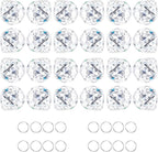 24pcs Clear Crystal Decorative Ball Prism Suncatchers for Windows Hanging Wedding Party DIY Decoration,20mm