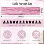 10-Pack Pink Cheesecloth Table Runners – 10FT (35x120 Inch) Boho Rustic Gauze Fabric Cheese Cloth Table Runner for Weddings, Baby Showers, Bridal Shower, Farmhouse & Birthday Party Decor