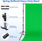 EMART Photo Video Studio 10 x 10ft Green Screen Backdrop Stand Kit, Photography Background Support System with 10 x20ft Muslin Chromakey Curtain for Photography Shooting