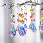 20pcs Colorful Crystals Suncatcher for Chandeliers with Hooks,38mm Chandelier Crystals Replacement,Hanging Prisms for Windows,Wedding,Christmas Tree Decoration