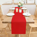 2 Pack Red Small Short Table Runner 12 x 48 Inch Solid Color Runners Coffee Table Dresser for Daily Party Home Decoration
