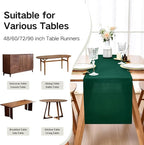 Farmhouse Green Table Runner Dining Table Runners 48 Inches Long Coffee Table Runner for Dresser Living Room Bedroom Holiday Party Banquet 12X48 Inch