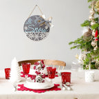 CHDITB Let It Snow Winter Decoration Sign(11.4”x11.4”), 3D Snowflake Xmas Winter Front Door Sign with Bow, Christmas New Year Housewarming Gift for Front Door Porch Farmhouse Indoor