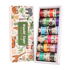 36 Rolls Animal Theme Washi Tape Set, Colorful Cute Adorable Animals Writable Decorative Tapes for Scrapbooking, Bible Journaling, Bullet Journaling, 0.6"x79" per Roll