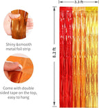 Crosize 2 Pack 3.3 x 8.2 ft Rainbow Foil Fringe Curtains Party Decorations, Tinsel Curtain Backdrop for Parties, Door Streamers, Glitter Streamer Fringe Backdrop for Birthday Decoration