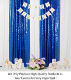 ShinyBeauty Sequin Curtains 2 Panels Royal Blue 2FTx8FT Sequin Photo Backdrop Sequin Backdrop Curtain Pack of 2-1011E