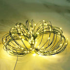 Battery Operated Starry Lights - 18FT 50 Micro LEDs, Warm White (2 Pack) for Christmas Tree, Wreath, DIY, Wedding