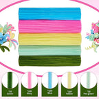 5 Mixed Macaron Colors Chenille Stems Bulk,400 Pcs Pipe Cleaners Craft with Floral Wires, Gardening Tape,Greeting Card,Bouquet Paper,Hot Glue Stick,Stamen & Ribbon,Ideals for DIY School Projects