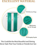 ShinyBeauty Sequin Curtain 2 Panel Set Christmas Green Glitter Background 2FTx8FT Green Sequin Backdrop Curtains Pack of 2 (Grass)