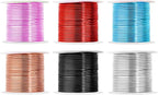 Mandala Crafts 13 Gauge Anodized Aluminum Craft Wire for Jewelry Making - 300 FT Colored Flexible Silver Copper Black Pink Ice Blue Red Wire - Bendable for Bonsai Armature Crafting Sculpting