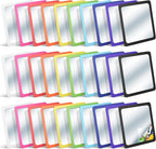 Dandat 30 Pcs Small Mirrors for Kids 6 x 6 Inch Square Shatter Proof Reflector Toddler Glass Plastic Reflector for Classroom DIY Craft Preschool Facial Expression (Rich Colors)