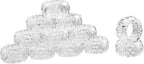 kitCom Crystal Napkin Ring Holders Set of 12, Luxury Crystal Napkin Holder Rings, Diamond-Shaped Design, Napkin Buckles for Holiday Decor, Wedding, Christmas, Dinner Table, Thanksgiving (Pack of 12)