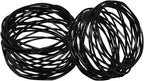 Handmade Round Mesh Black Napkin Rings Holder for Dinning Table Parties Everyday, Set of 12