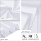 12 Pack White Table Cloth 60 x 102 Inch Rectangular Tablecloths for 6 Foot Rectangle Tables, Wrinkle Resistant White Tablecloth Washable Polyester Fabric Table Covers for Buffet Wedding Party Banquet