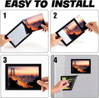 Magnetic Picture Frames with Black Border(4"X6",10 Pack),Magnet Photo Frame Pockets/Postcard Holder,Decorations for home/office/school/Classroom/party