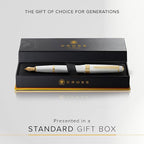 Cross Bailey Light Refillable Fountain Presented in a Everyday Gift Box - Medium Point, Black Ink, Polished White