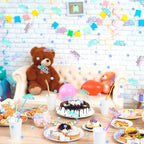 MARFOREVER Iridescent Happy Birthday Confetti, Birthday Party Confetti Metallic Foil Sprinkles Confetti Table Scatter for Kids Adult Party Baby Shower Decorations