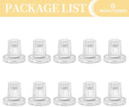 Romadedi Glass Candle Holder for Candlestick - 10Pcs Clear Tapered Wedding Decor Table Centrepiece for Candle Sticks Christmas Party Living Room Dinner Advent Decoration