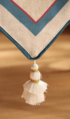 Vintage Blue Peacock Table Runner for Table,Decorative Linen 87 Inches Long Table Runners,Cheesecloth Decor Tabletop for Kitchen,Dining,Tea Party,Home,Christmas,12"*87"